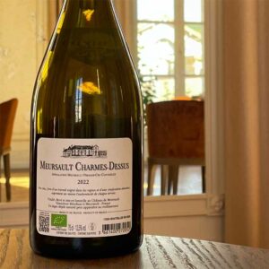 Contre étiquette label bio Meursault Premier Cru Charmes Dessus 2022