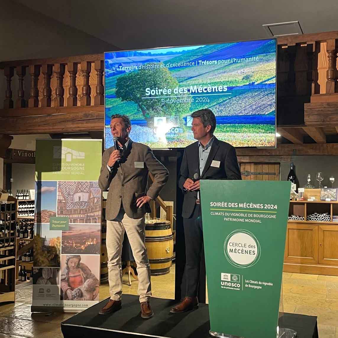 Discours de Stéphane Follin-Arbelet lors de la réunion de l'Association des Climats au Château de Meursault